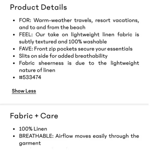 Athleta Retreat Linen Mid-Rise Wide-Leg Pant - EUC - Picture 2 of 7